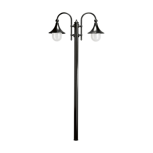 [W4L210687] Pôle classique à 2 bras TROM IP44 E27 2x42W 2080mm Noir