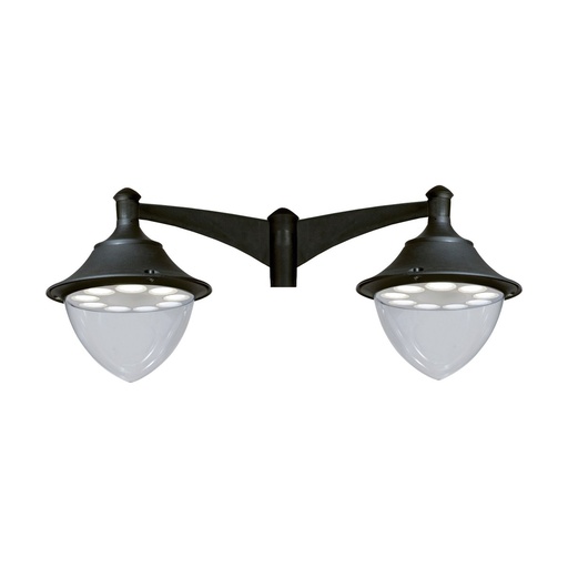 [W4L210814] Luminaire pour mât 2 bras GUNTHER-48 IP65 GX53 6x10W 530mm Noir