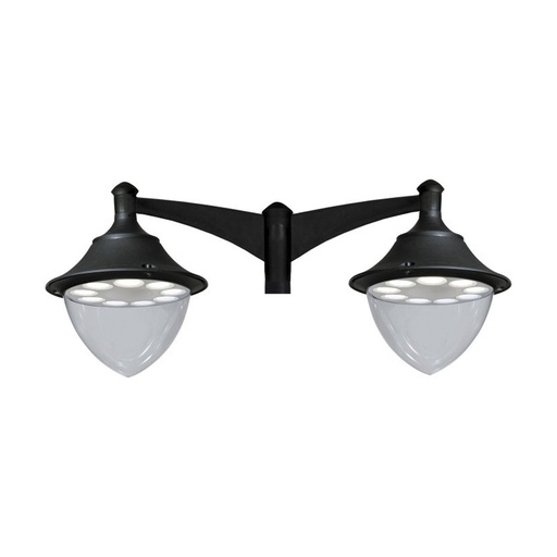 [W4L210817] Luminaire pour mât 2 bras GUNTHER-60 IP65 GX53 9x10W 730mm Noir