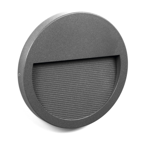 [W4L211017] Applique asymétrique SLIM Round IP65 LED SMD 9W 1167lm CRI90 4000K 38º/78º Anthracite