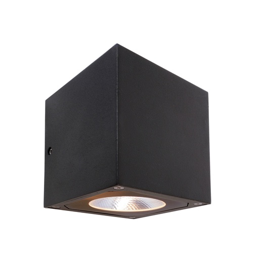 [W4L009136] Surfacemountedwalllamp,CubodoIISingleDG,warmwhite,constantvoltage,220-240VAC/50-60Hz,8,50W,aluminumdiecasting,darkgray,EEC:G,IP54
