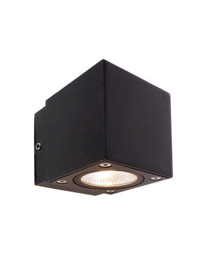 [W4L009139] Surfacemountedwalllamp,CubodoIISingleDGMini,warmwhite,constantvoltage,220-240VAC/50-60Hz,5,00W,aluminumdiecasting,BasaltgreyRAL7012,EEC:G,IP54