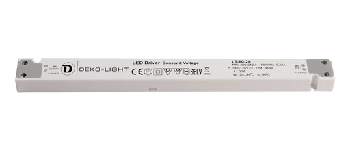 [W4L009468] LED-Powersupplyunit,LONG-FLAT,CV,LT-60-24,inputvoltage:220-240VAC/50-60Hz,outputvoltage:24VDC,outputcurrent:0-2500mA,60,00W,IP20