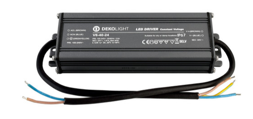 [W4L009568] LED-Powersupplyunit,IP,CV,V6-40-24,inputvoltage:100-240VAC/50-60Hz,outputvoltage:24VDC,outputcurrent:0-1670mA,40,00W,IP67