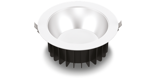 [W4L020889] Downlight SETH blanc 13W 3'' 3000K 80° Réfl. Alu. mat - Cut 90-95mm