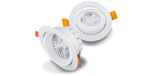[W4L021773] Spot CLEVER 6 watts, orientable rond, blanc chaud 3000K