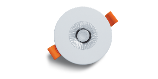 [W4L021797] Spot ORION 7 watts, IP44, 36°, collerette blanche, blanc chaud 3000K
