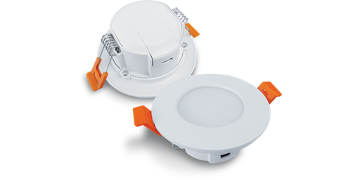 [W4L021800] Spot Jupiter 7 watts, IP44, collerette blanche, blanc chaud 3000K