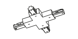 Connecteur en + pour rails de Tracklights - Couleur blanc
