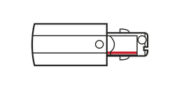 Alimentation 3 phases pour rail de Tracklights - Couleur blanc GAUCHE