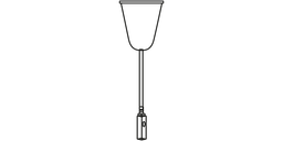 Kit câble suspension 1m50 fixation plafond rail Tracklight, Attache B