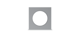 Collerette Carré finition grise/alu pour downlight LUMA boite de 10