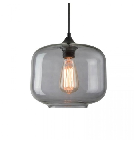[W4L022317] PENDANT LAMP E27 MAX 40W GLASS SMOKED GREY
