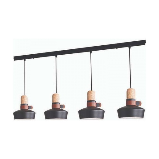 [W4L022497] PENDANT LAMP 4XE27 MAX 40W BLACK