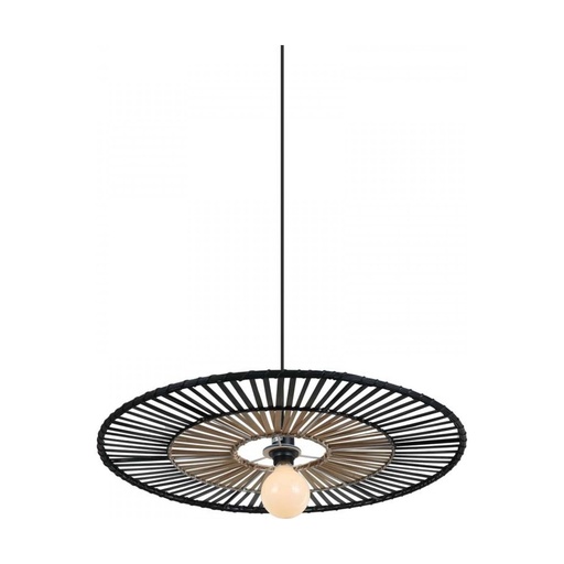 [W4L022507] PENDANT LIGHT BAMBOO METAL 1XE27 BLACK