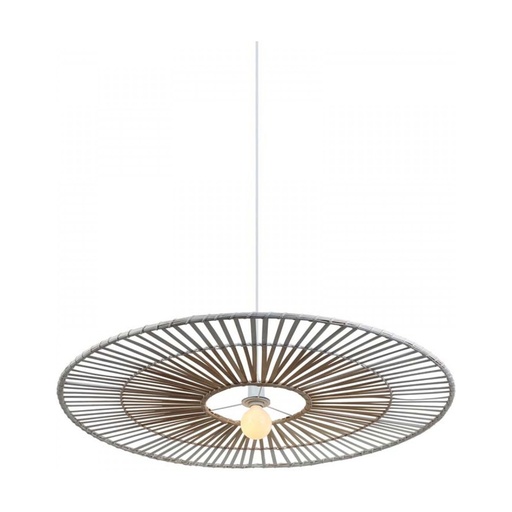 [W4L022508] PENDANT LIGHT BAMBOO METAL 1XE27 WHITE