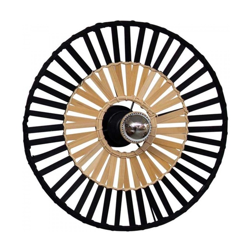 [W4L022573] CEILING LIGHT BLACK BAMBOO 1XE7 MAX 40V