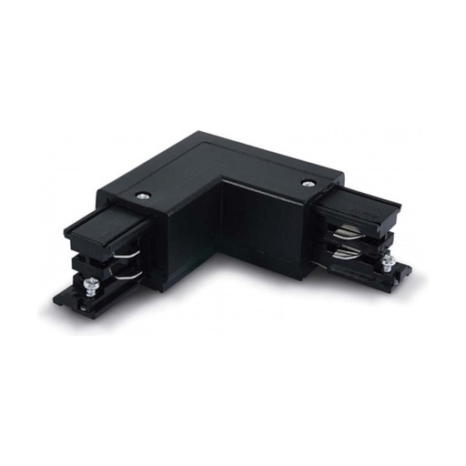 [W4L022588] LEFT CORNER FOR 3 CIRCUIT LIGHTING TRACK BLACK 100-240V