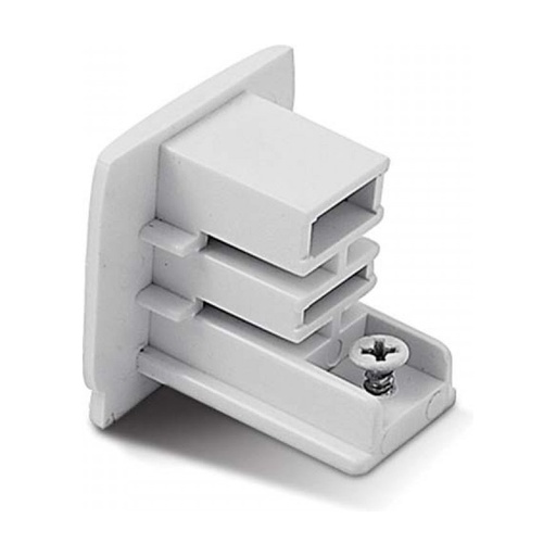 [W4L022597] END CUP FOR 3 CIRCUIT LIGHTING TRACK WHITE 100-240V