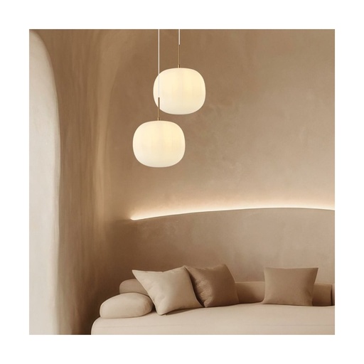 [W4L022769] PENDANT LAMP E27 MAX 40W METAL GLASS GOLD