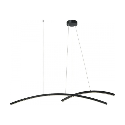 [W4L022774] LED PENDANT LIGHT 45W 3000K   ALUMINΙUM &ACRYLIC  BLACK
