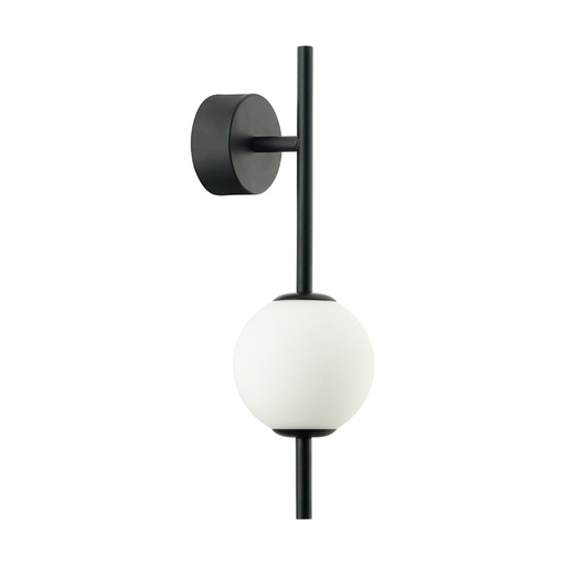 [W4L022777] LED WALL LIGHT 6W  3000K GLASS &METAL  WHITE-BLACK