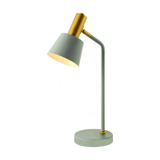 [W4L022851] TABLE LAMP E14 MAX 25W IRON    GREY- GREEN-GOLD   ON/OFF SWITCH