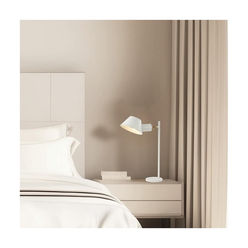 [W4L022853] TABLE LAMP E27 MAX 25W METAL WHITE GOLD