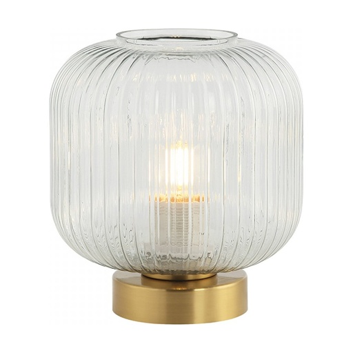 [W4L022868] TABLE LAMP E27 MAX 25W GLASS TRANSPARENT BRASS 