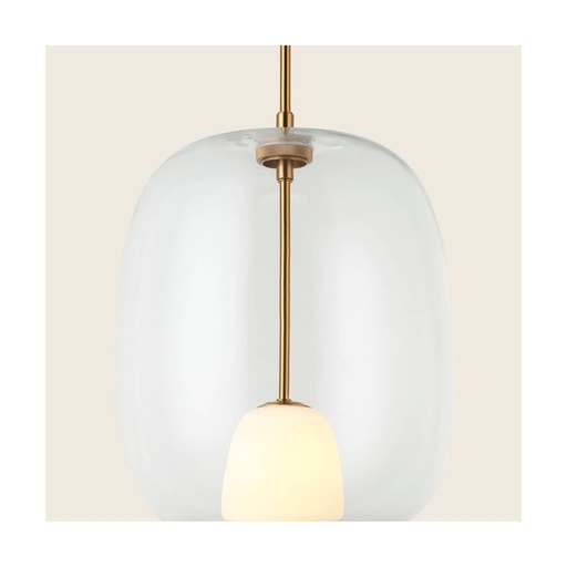 [W4L023024] PENDANT LIGHT G9 MAX 7W CLEAR GLASS GOLD 