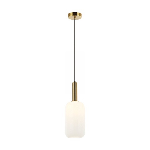 [W4L023037] PENDANT LIGHT 1XE27 MAX 40W OPAL - GOLD MATT