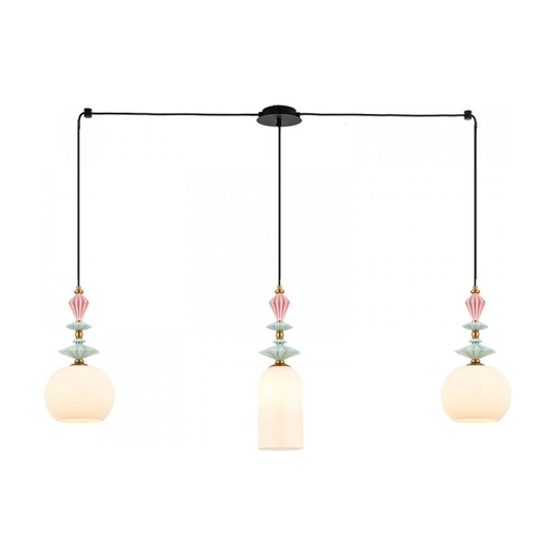 [W4L023109] LINE LIGHT 3XE27 METAL/CERAMIC/OPAL GLASS 