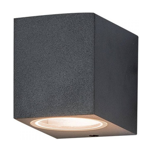 [W4L023239] OUTDOOR SCONCE 1L ALUMINIUM GLASS DIFFUSER GRAPHITE