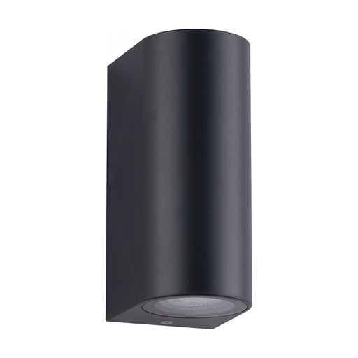 [W4L023377] OUTDOOR WALL LIGHT 2XGU10 ABS BLACK