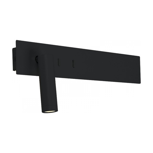 [W4L023406] SCONCE LED  3W+10W METAL BLACK