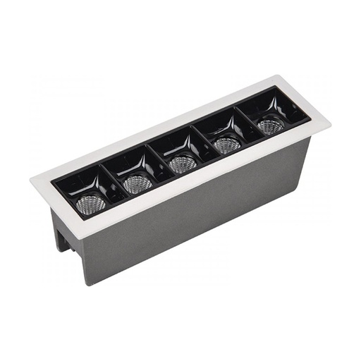 [W4L023512] RECESSED GRILLE SPOT LED 11W 3000K SANDY WHITE-BLACK