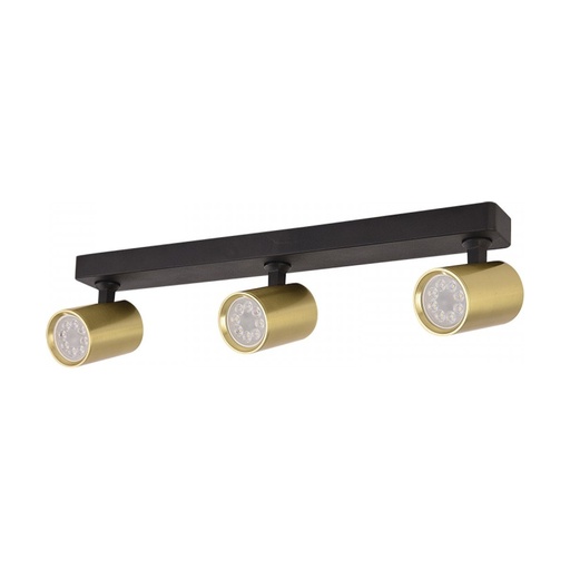 [W4L023538] CEILING SPOT 3XGU10 SANDY BLACK-BRUSHED BRASS