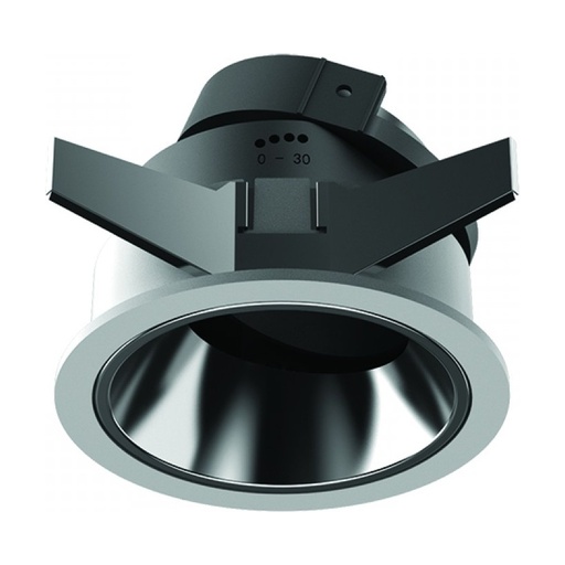 [W4L023556] RECESSED SPOT LIGHT ADJUSTABLE SOURCE WHITE -BLACK CHROME REFLECTOR