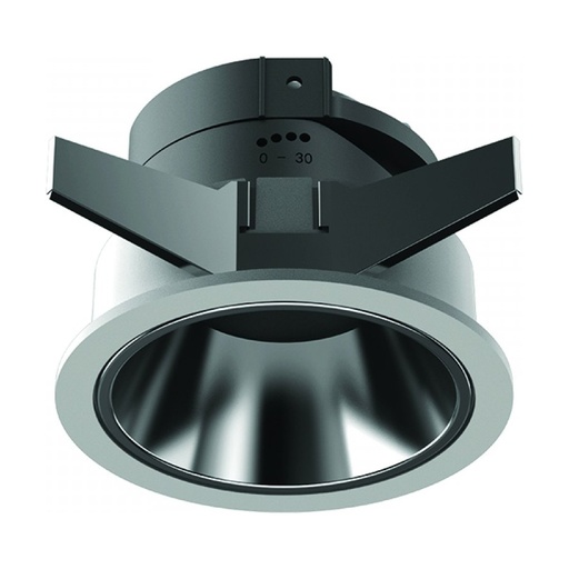[W4L023557] RECESSED SPOT LIGHT WHITE -BLACK CHROME REFLECTOR