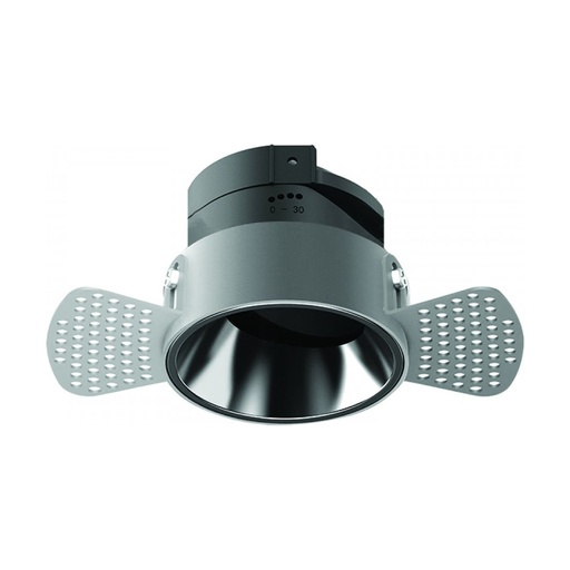 [W4L023559] TRIMLESS SPOT LIGHT WHITE -BLACK CHROME REFLECTOR