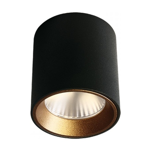 [W4L023763] BLACK LED 7W WW 35deg 230V ROUND DIMMABLE