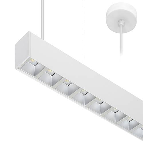 [W4L025775] Linear 1 p 38w 6625lm 75° blanc mat - argent
