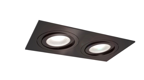 [W4L465235] SILVERSTONE D Spot Encastré Double Noir structuré Ressorts GU10 Max 50W