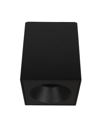 [W4L465913] VIENNA S Spot Apparent Noir structuré AC230V GU10 IP65