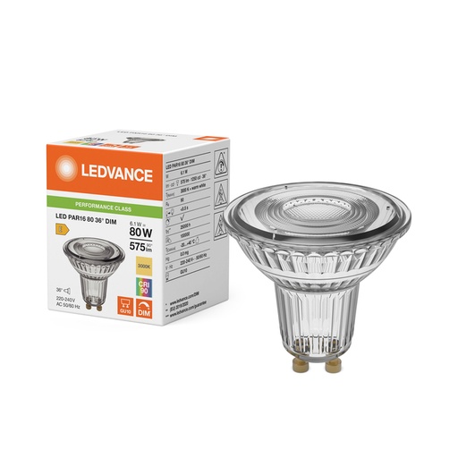 [W4L466658] LED PAR168036 DIM 6.1W 930 GU10 P LEDV 
