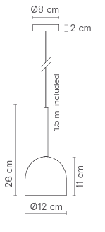 [W4L472296] Rio Pendant 12 - Matte black