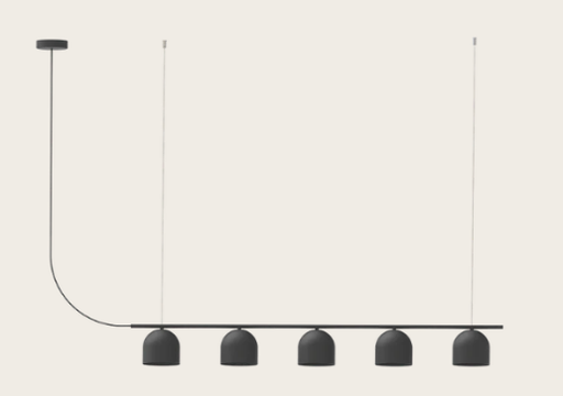 [W4L472305] Rio Pendant Chandelier 5 - Matte black