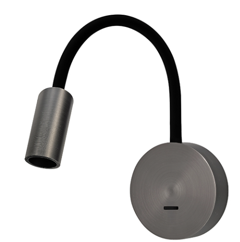 [W4L473414] Applique murale décorative.
Base apparente avec interrupteur.
Peut être montée sur une boîte d'encastrement de 68mm.
Longueur du flexible: 300mm.
Convertisseur non-dimmable intégré dans l'appareil.