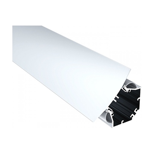 [W4L473626] DOUBLE SIDE ALUMINIUM PROFILE WITH OPAL DIFFUSER 2M