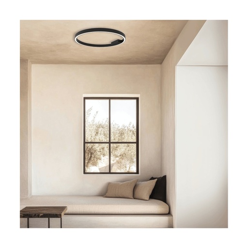 [W4L473812] CEILING LIGHT 37W  3000K ALUMINIUM-ACRYLIC BLACK